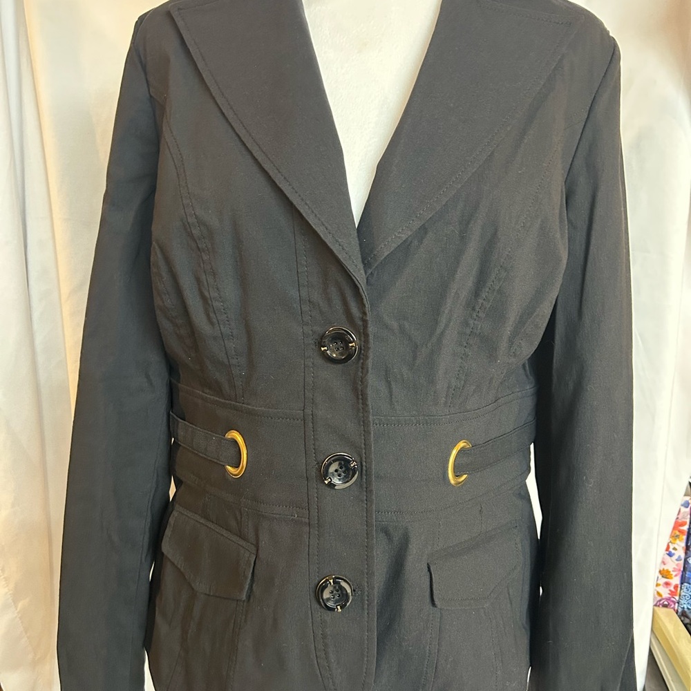 Bisou Bisou Elegant Black Women's Blazer